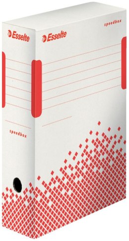 Pudło archiwizacyjne Speedbox biało-czerwony karton [mm:] 100x250x 350 Esselte (623908)