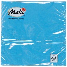 Serwetki niebieski papier [mm:] 330x330 Pol-mak (008)