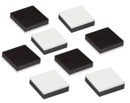 Magnes Craft-Fun Series kwadraty samoprzylepne czarne [mm:] 12,4x12,4 Titanum 8 sztuk