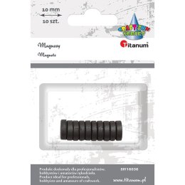 Magnes Craft-Fun Series czarny śr. 10mm Titanum (DIY16036) 10 sztuk
