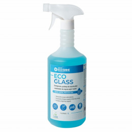 ECO GLASS 1L - Ekologiczny, gotowy do użycia płyn z alkoholem do mycia szyb i luster
